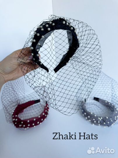 Ободок с вуалью новый