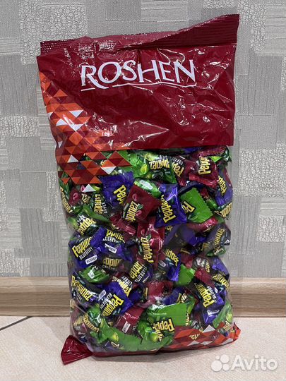 Конфеты Roshen шипучка,кислинки,эклер,пчелка
