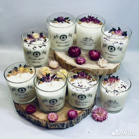 Свечи ручной работы из соевого воска