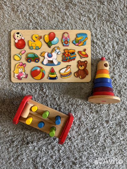Деревянные развивающие игрушки