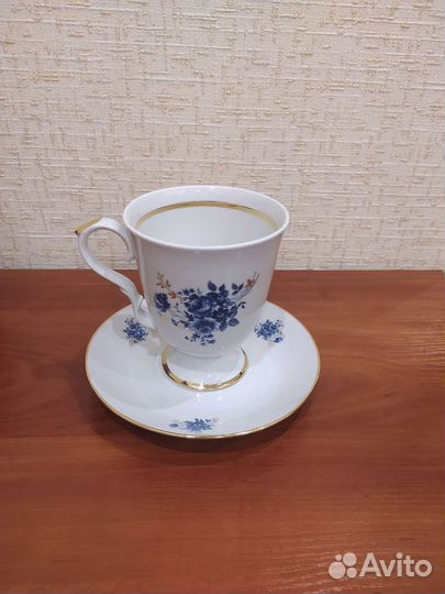 Бокал с блюдцем (Дулево)