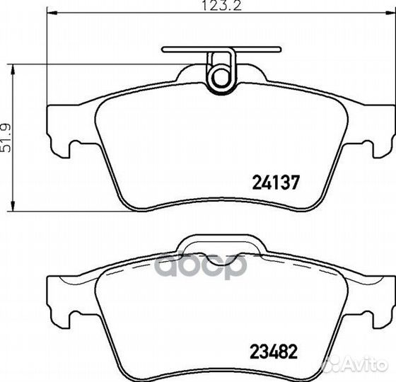 Колодки тормозные дисковые зад ford focus I