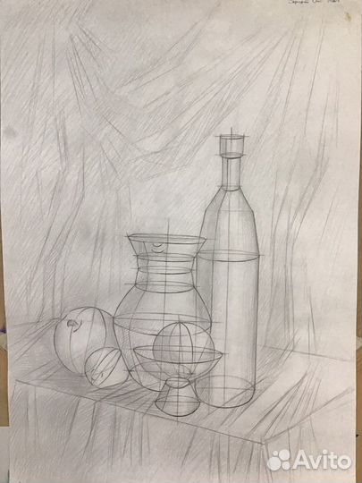 Академический рисунок на заказ натюрморт