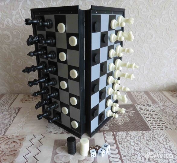 Шахматы нарды шашки 3 в 1