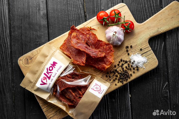 Мясные деликатесы Джерки Вяленое мясо Фрукты