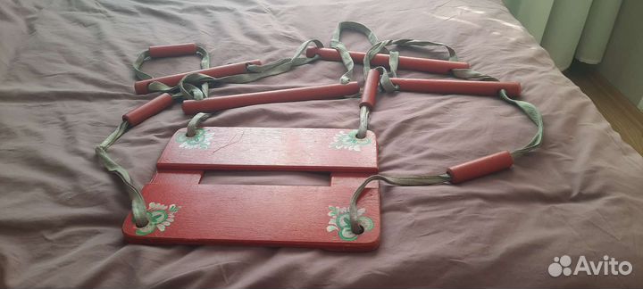 Качели детские подвесные деревянные. Раритет СССР
