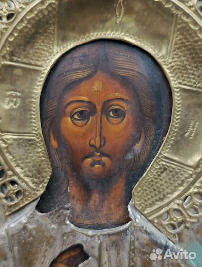 Икона Господь Вседержитель. Латунь. 19-20 век