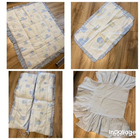 Детское постельное белье, бортики, подушка