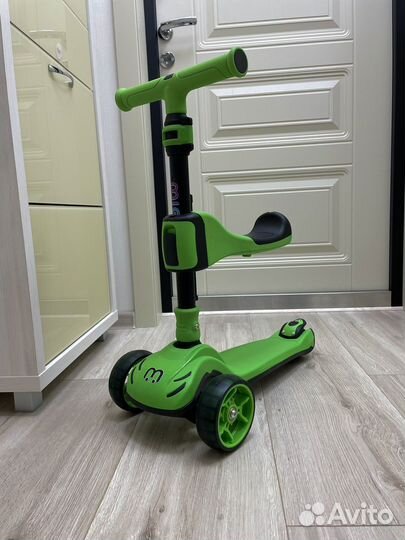 Самокат детский с сиденьем и ручкой