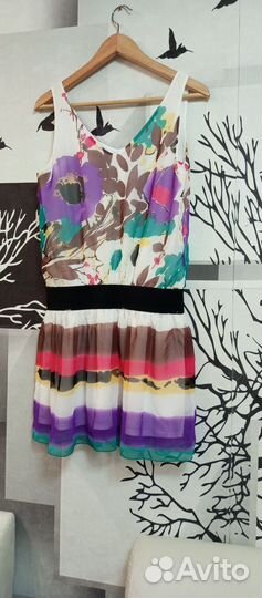 Платье разноцветное бу