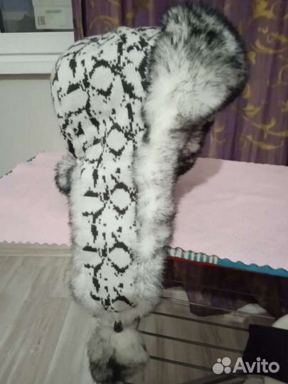 Шапка ушанка зимняя женская