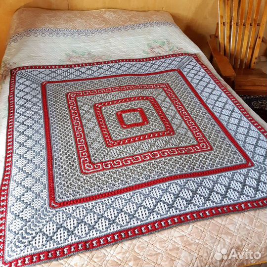 Плед вязаный