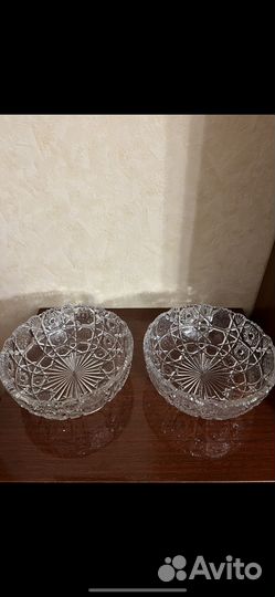 Вазы хрустальные СССР большие 4 шт