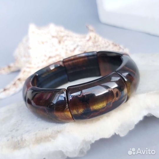 Браслет из бычьего, соколиного и тигрового глаза