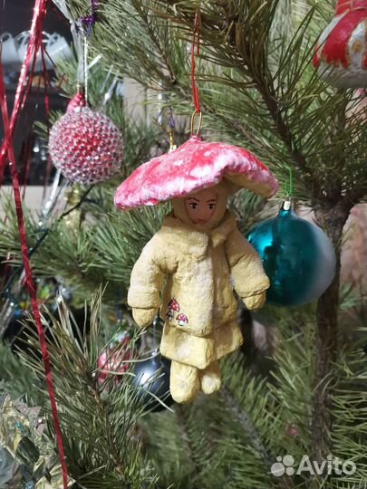 Новогодняя игрушка из ваты