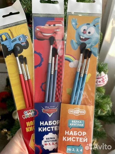 Краски медовые, кисти, восковые карандаши