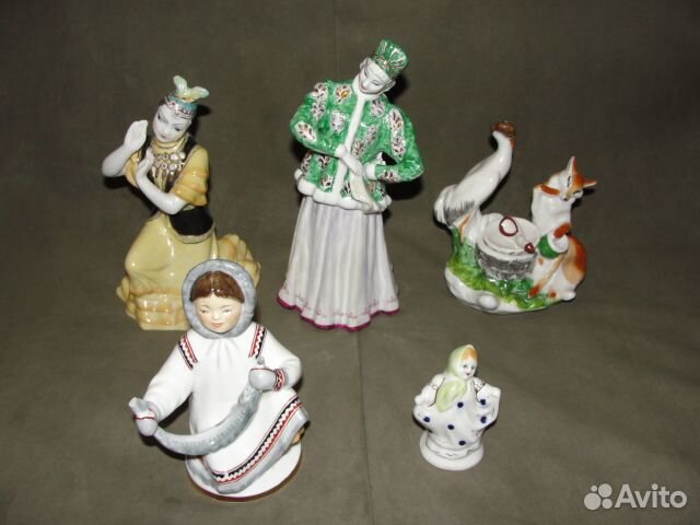Фарфоровые статуэтки СССР (комплект)