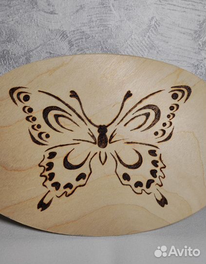 Кухонная доска выжженным рисунком