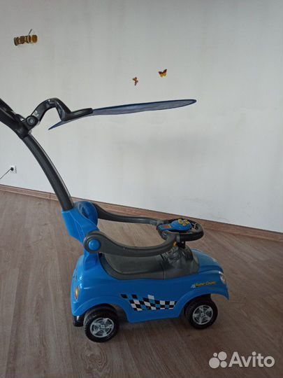 Каталка машинка с ручкой для родителей