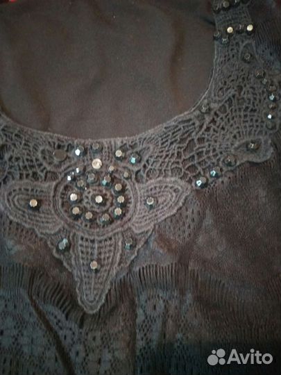 Платье чёрное кружевное