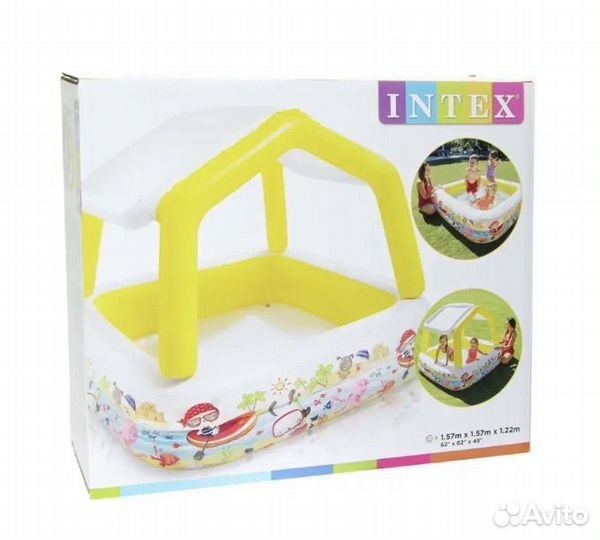 Бассейн детский Аквариум 157х157х122с Intex 57470