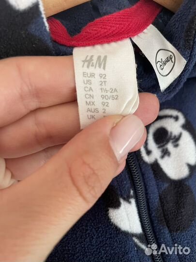 Флисовый комбинезон 92 H&M