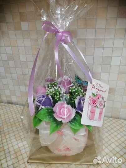 Букет цветов из мыла