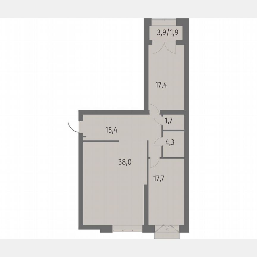 2-к. квартира, 96,5 м², 9/13 эт.