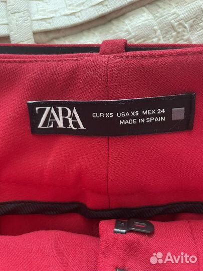 Брюки Zara красные