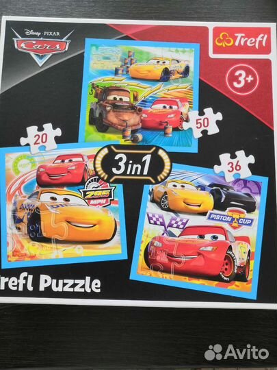 Пазлы Тачки 3 в 1 Trefl