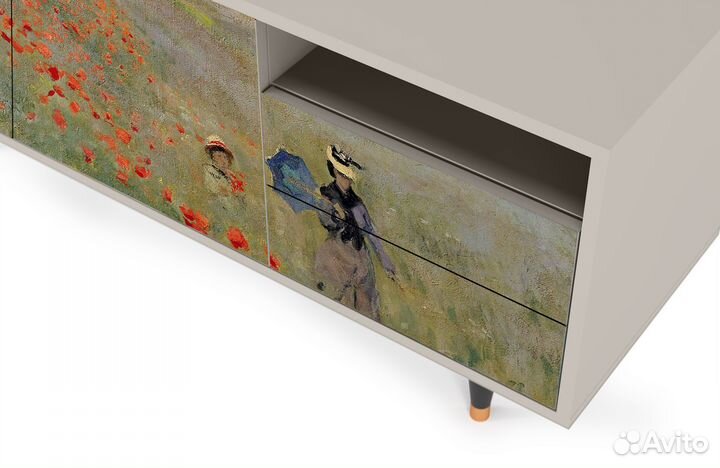 Тв-тумба T7 - Сатин - The Poppy Field near Argente