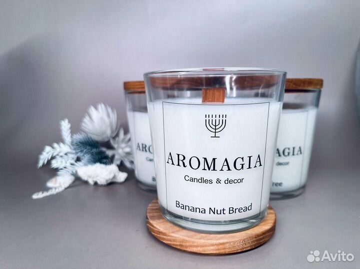 Свеча ароматическая Tobacco Vanille, руч.работа