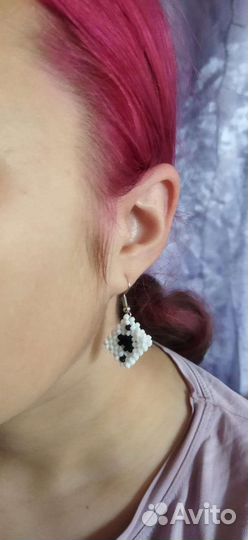 Серьги из бисера