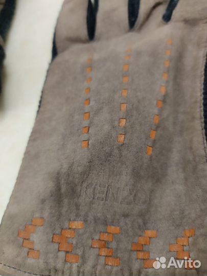 Перчатки Kenzo оригинал замша и ткань