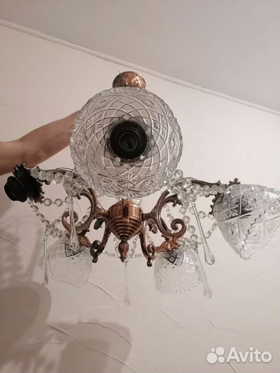 Люстра бронза хрусталь