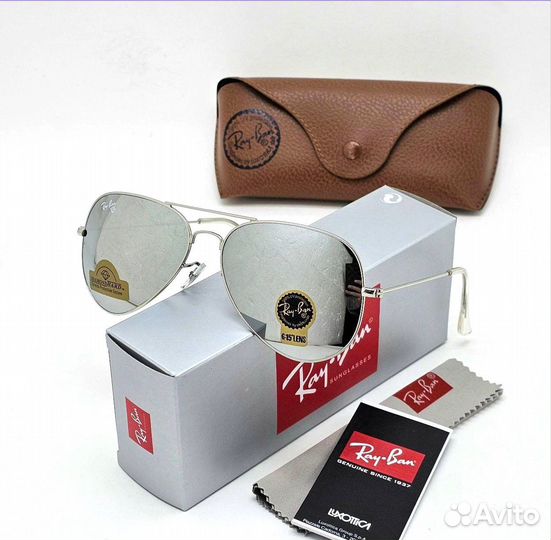 Очки Ray Ban aviator premium стекло 2025 хит