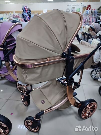 Коляска Luxmom 608, 3в1, В экокоже