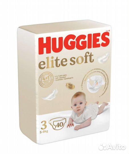 Подгузники huggies elite soft 3