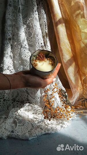 Аромасвечи с декором ручной работы