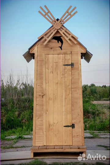Уличный туалет деревянный BLU779