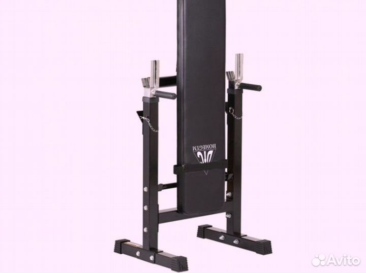 Скамья со стойками под штангу DFC складная dbch2B