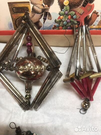 Ёлочные игрушки СССР стеклярус