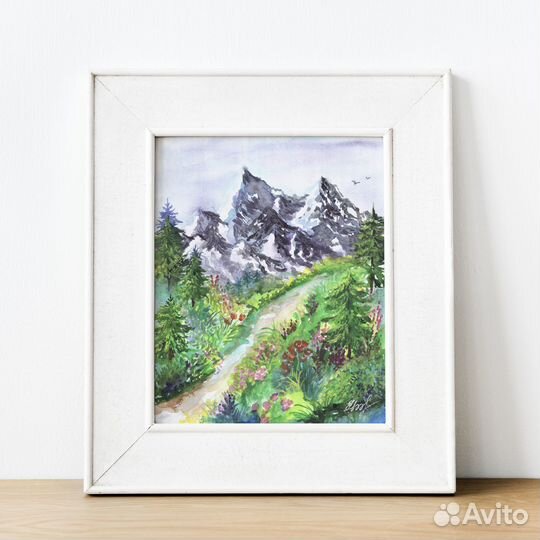 Картина акварель пейзаж 