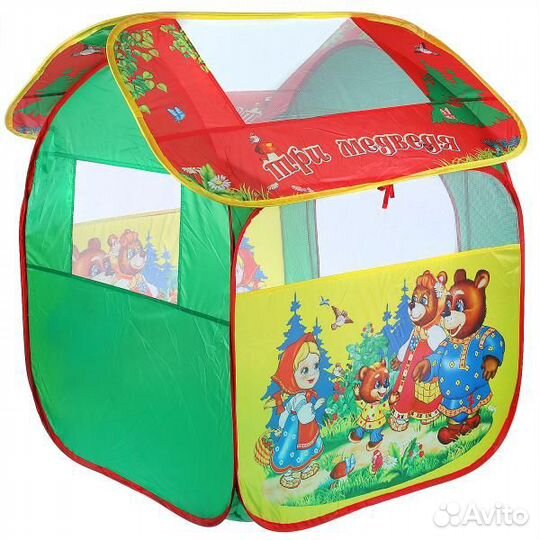 Игровая палатка Играем вместе Три медведя 83х80х10