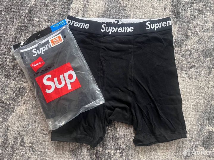 Трусы supreme boxers черные