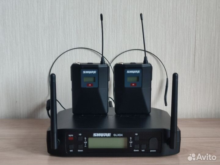 Радиомикрофоны Shure Glxd4 два головных микрофона