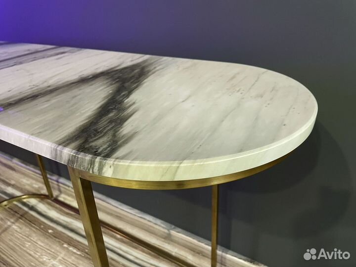 Консоль из натурального камня и нержавеющей стали