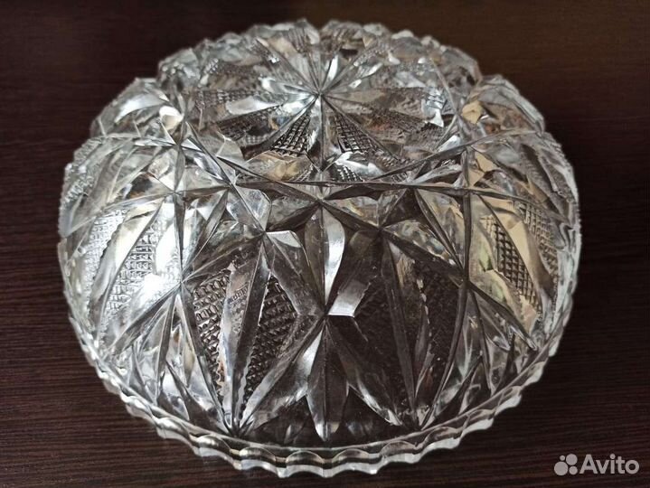 Ваза хрустальная СССР новая салатник посуда