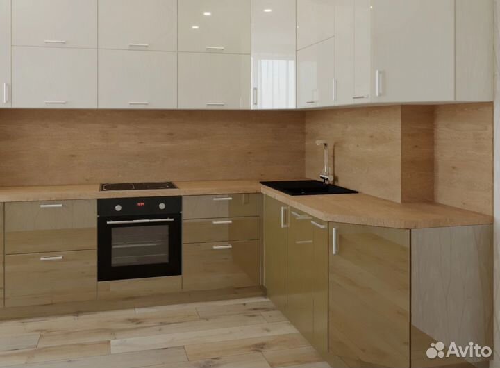 Кухни с антресолями до потолка артикул 73047