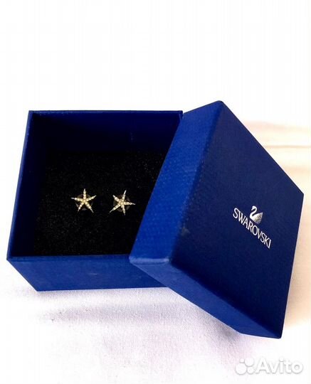 Серьги swarovski оригинал морская звезда